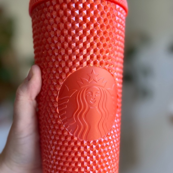Starbucks 2022 Orange Studded Cold Cup Tumbler 24oz Limited Edition - Picture 2 of 7